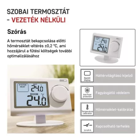 Manuális vezeték nélküli szobatermosztát P5614