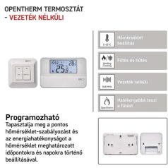   Programozható vezeték nélküli OpenTherm szobatermosztát P5616OT