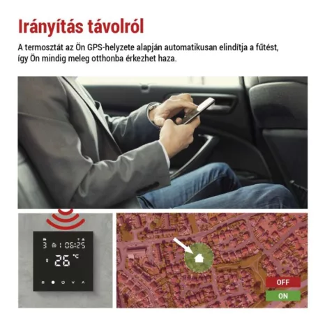GoSmart Programozható vezetékes termosztát padlófűtéshez WiFi-vel P56201BUF