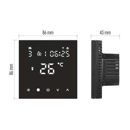 GoSmart Programozható vezetékes termosztát padlófűtéshez WiFi-vel P56201BUF