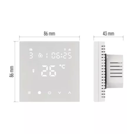 GoSmart Programozható vezetékes termosztát padlófűtéshez WiFi-vel P56201UF