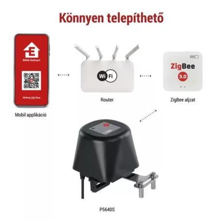 GoSmart Motoros víz/gáz szelepzár P5640S ZigBee