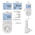 GoSmart 2 az 1-ben konnektoros, digitális termosztát időzítő funkcióval, schuko, WiFi