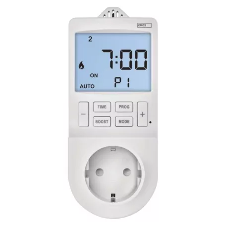 GoSmart 2 az 1-ben konnektoros, digitális termosztát időzítő funkcióval, schuko, WiFi
