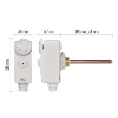 Merülőhüvelyes csőtermosztát P5685