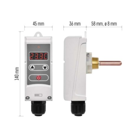 Merülőhüvelyes csőtermosztát P5686