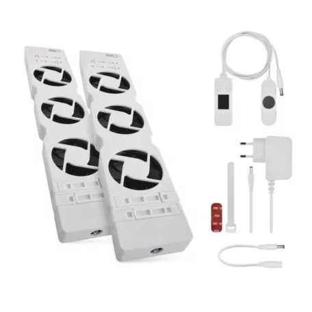 Radiátor fűtéserősítő ventilátor szett - DUO, fehér