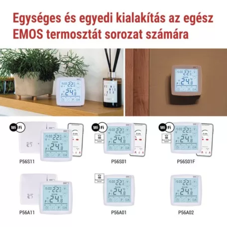 GoSmart Programozható vezetékes termosztát padlófűtéshez WiFi-vel P56S01F