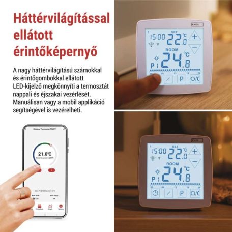 GoSmart Programozható vezeték nélküli szobatermosztát WiFi-vel P56S11