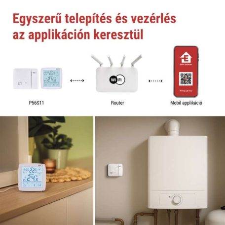 GoSmart Programozható vezeték nélküli szobatermosztát WiFi-vel P56S11