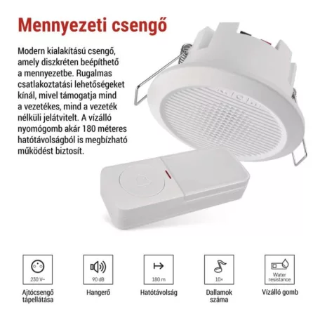 Vezetékes/Vezeték nélküli csengő P57103, beépített