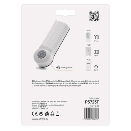 Kültéri tartalék nyomógomb P5723 csengőhöz, 1x CR2032