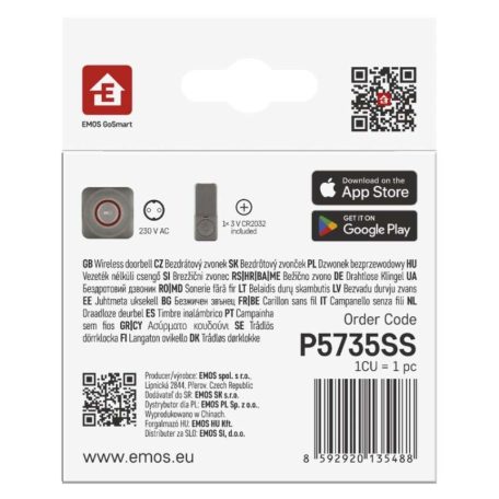 GoSmart Vezeték nélküli csengő P5735SS wifivel