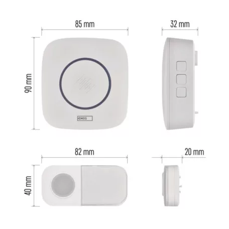 Vezeték nélküli csengő P5736, 3× AA
