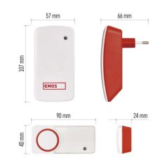 Vezeték nélküli csengő, elem nélküli P5750