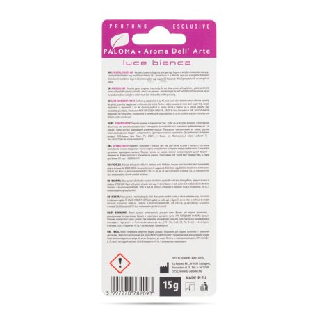 Illatosító Paloma Aroma Del 'Arte Luce Bianca