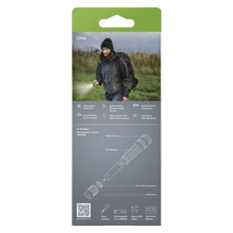 GP Akkumulátoros LED lámpa CR42 + Li-ion 18650