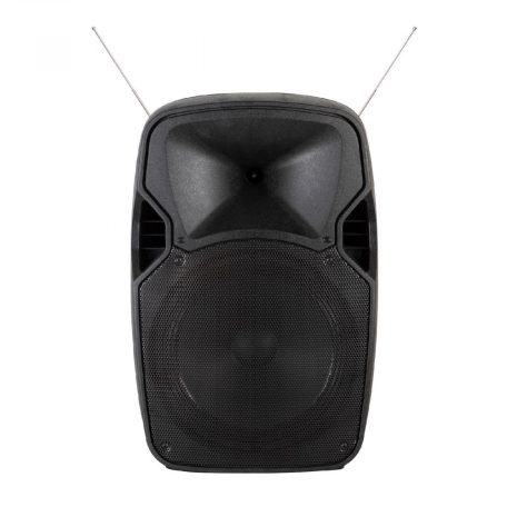 SAL PAB 31BT Nagy teljesítményű hordozható aktív Hangfal 200w bluetooth aktív hangfal súly 8kg - 2db Vezeték nélküli Mikrofonnal 40m professzionális Hordozható zenekari hangdoboz PAB 31BT 30cm mélynyo