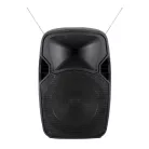 Hordozható zenekari hangdoboz, 30cm, akku, 2xMIC
