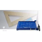 Papír vágógép | Max. vágó méret: 297 x 420 mm | Kés típusa: Fém | Fém | Fekete / Kék