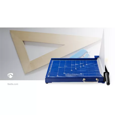 Papír vágógép | Max. vágó méret: 297 x 420 mm | Kés típusa: Fém | Fém | Fekete / Kék