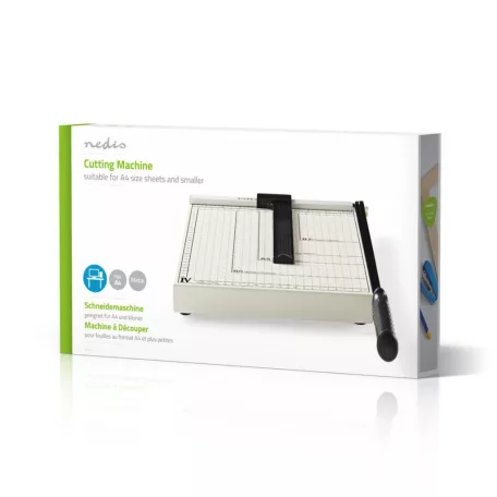 Papír vágógép | Max. vágó méret: 210 x 297 mm | Kés típusa: Fém | Fém | Fehér / Fekete