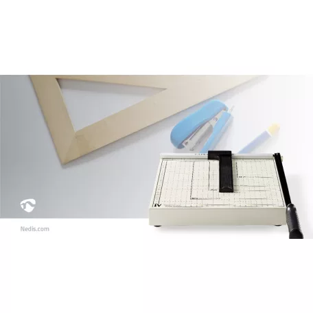 Papír vágógép | Max. vágó méret: 210 x 297 mm | Kés típusa: Fém | Fém | Fehér / Fekete