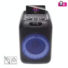   SAL PAR200 hordozható party hangfal, 50W, 2-utas, erőteljes mélyhangzás, Bluetooth, MP3, digitális kijelző, LED fényeffekt