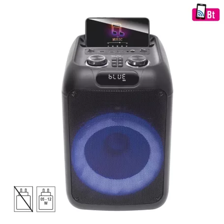 SAL PAR200 hordozható party hangfal, 50W, 2-utas, erőteljes mélyhangzás, Bluetooth, MP3, digitális kijelző, LED fényeffekt