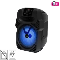   SAL PAR20BTC party hangdoboz, 2-utas hangrendszer, bass-reflex mélysugárzó, Bluetooth, FM rádió, digitális kijelző, LED fényeffekt