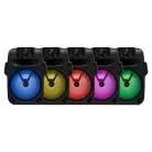 SAL PAR20BTC party hangdoboz, 2-utas hangrendszer, bass-reflex mélysugárzó, Bluetooth, FM rádió, digitális kijelző, LED fényeffekt