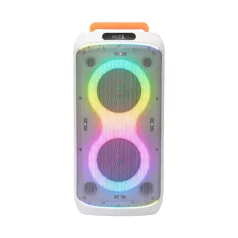   SAL PAR216WH party hangfal, 60 W, 2-utas bassz-reflex, 3 hangszóró, Bluetooth, MP3, digitális kijelző, LED fényeffekt, mikrofonnal
