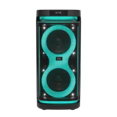   SAL PAR2400BT party hangdoboz, 160 Watt, beépített akkumulátor és LED fény, Bluetooth, USB/microSD zenelejátszás, gitár és mikrofon bemenetek, 2-utas, 3 hangszóró