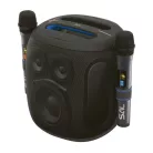 SAL PARCUBE boombox, 100 W, 2db vezeték nélküli mikrofon, 5db hangszóró, LED fényeffekt, IPX5 védelem, Bluetooth