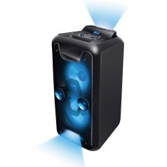   SAL Nagy teljesítményű hordozható aktív Hangfal 120w - Parti hangfal, Boombox Bluetooth hangfal dupla mélynyomóval PAR 2200BTParty hangdoboz, 2x20cm, akku, BT, LED