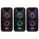 SAL Nagy teljesítményű hordozható aktív Hangfal 120w - Parti hangfal, Boombox Bluetooth hangfal dupla mélynyomóval PAR 2200BTParty hangdoboz, 2x20cm, akku, BT, LED