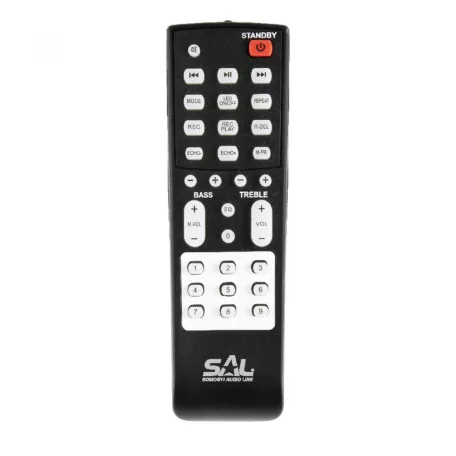 SAL Nagy teljesítményű hordozható aktív Hangfal 120w - Parti hangfal, Boombox Bluetooth hangfal dupla mélynyomóval PAR 2200BTParty hangdoboz, 2x20cm, akku, BT, LED