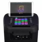 SAL Nagy teljesítményű Hordozható kétutas akkus bluetooth hangfal kiváló hangzással, 120W par 221dj beépített fényeffektel hangfal 2x20cm mélynyomóval mikrofon és gitár bemenet MP3 Lejátszó