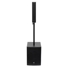   SAL PAS10W43S professzionális oszlopsugárzó hangrendszer, max. 800 W, 25cm mélysugárzó, 4x3” szélessávú satellit hangszóró, aktív zenekari hangdoboz, Bluetooth, fém állvány