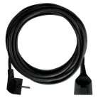 Hosszabbító 5 m / 1 aljzat / fekete / PVC / 1,5 mm2