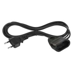 Hosszabbító 1,5 m / 1 aljzat / fekete / PVC / 0,75 mm2