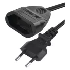 Hosszabbító 1,5 m / 1 aljzat / fekete / PVC / 0,75 mm2