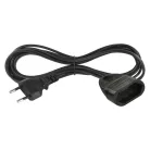 Hosszabbító 3 m / 1 aljzat / fekete / PVC / 0,75 mm2