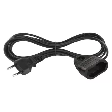 Hosszabbító 3 m / 1 aljzat / fekete / PVC / 0,75 mm2