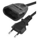 Hosszabbító 3 m / 1 aljzat / fekete / PVC / 0,75 mm2