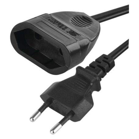 Hosszabbító 3 m / 1 aljzat / fekete / PVC / 0,75 mm2