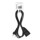 Hosszabbító 3 m / 1 aljzat / fekete / PVC / 0,75 mm2