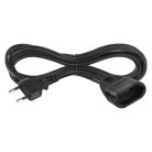 Hosszabbító 5 m / 1 aljzat / fekete / PVC / 0,75 mm2