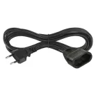Hosszabbító 5 m / 1 aljzat / fekete / PVC / 0,75 mm2