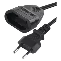 Hosszabbító 5 m / 1 aljzat / fekete / PVC / 0,75 mm2
